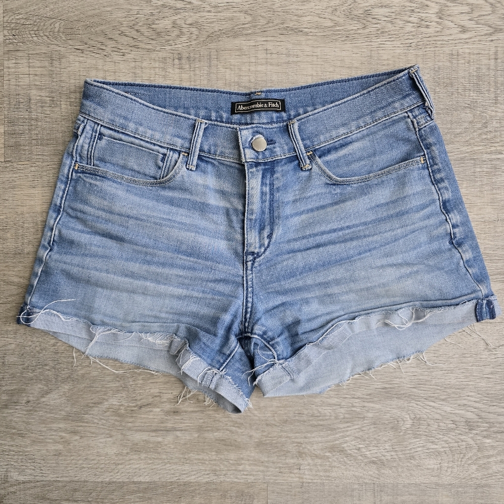 Abercrombie & Fitch Light Blue Denim Shorts